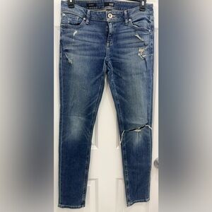 a.n.a Classic Distressed Boyfriend Blue Denim Jeans